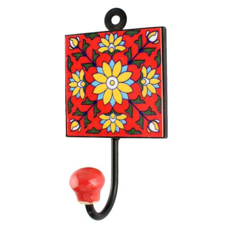 Sunflower Ceramic Tile Hook